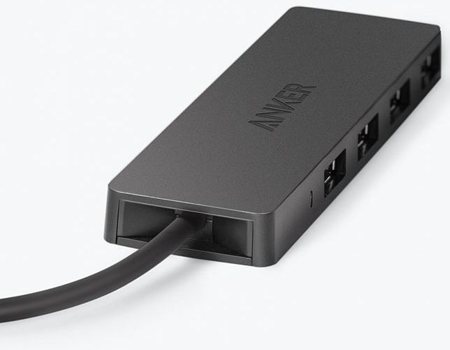 Адаптер Anker Ultra Slim 4 USB-A, черный