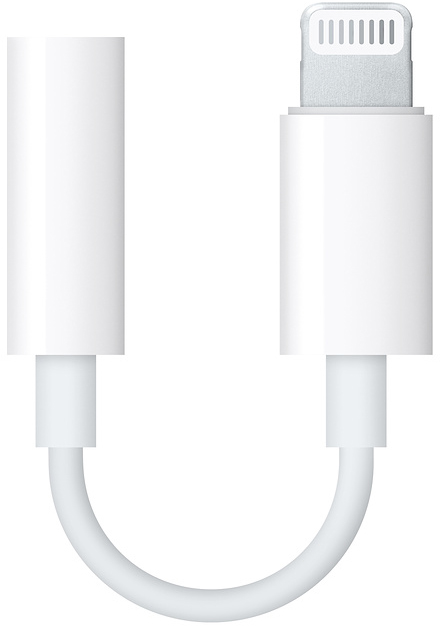 Адаптер Apple Lightning/выход 3,5 мм для наушников, белый