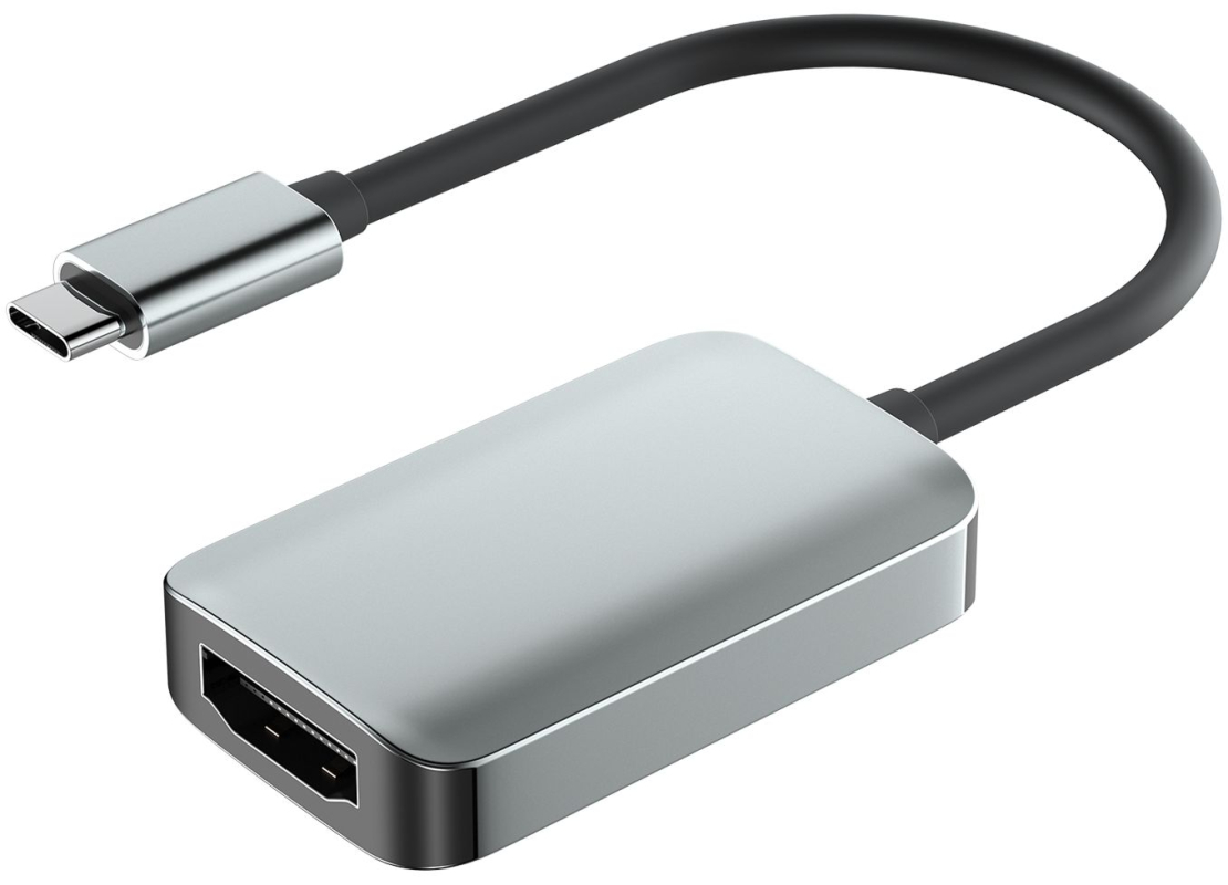 Адаптер moonfish USB-C – HDMI 4K 60 Гц, серый