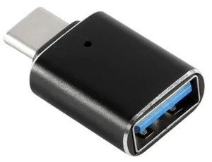 Адаптер moonfish USB-C – USB-A 3.0 LED, черный