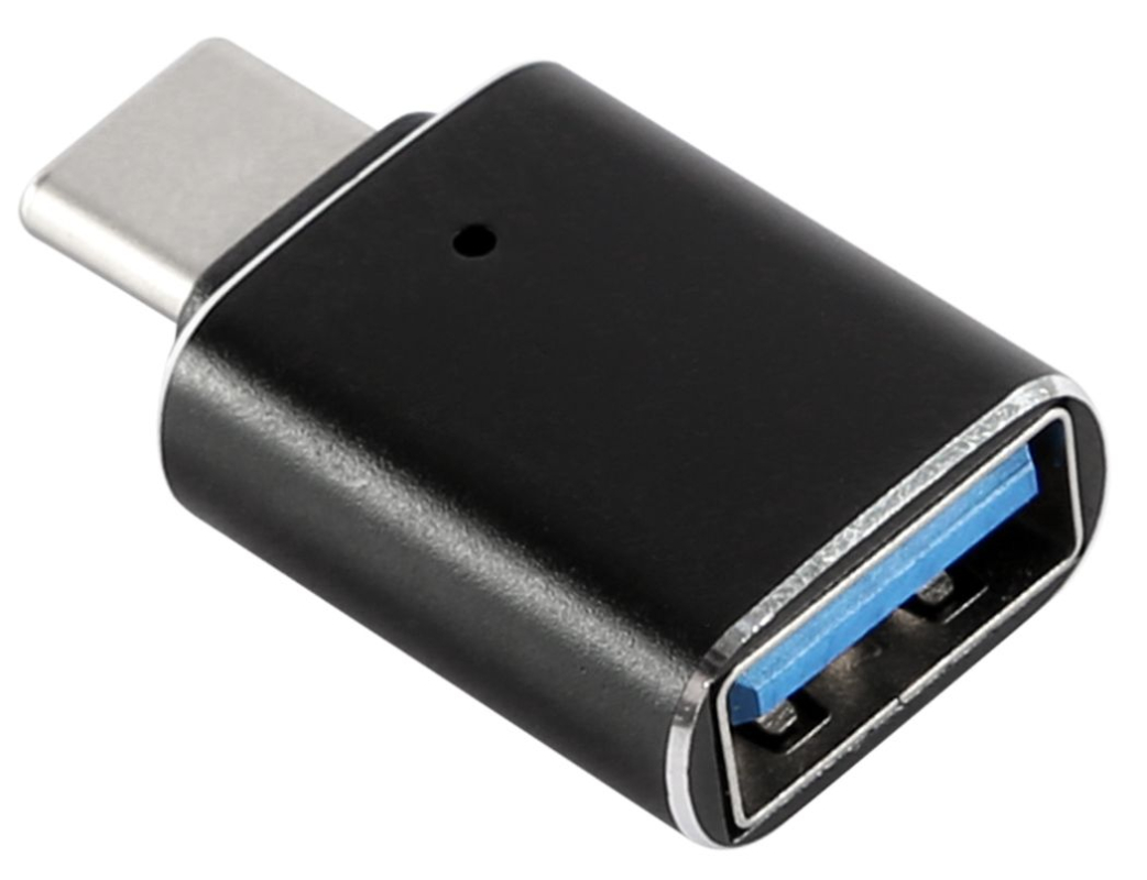 Адаптер moonfish USB-C – USB-A 3.0 LED, черный