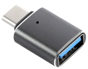 Адаптер moonfish USB-C – USB-A 3.0 LED, серый космос