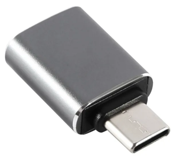 Адаптер moonfish USB-C – USB-A 3.0 LED, серый космос