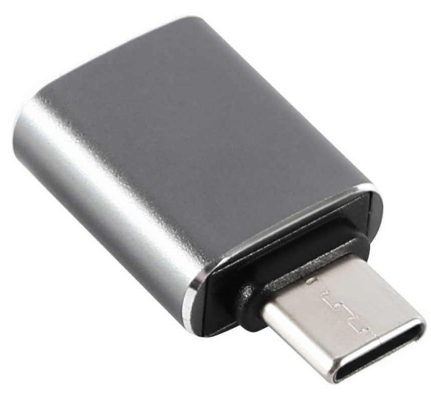 Адаптер moonfish USB-C – USB-A 3.0 LED, серый космос