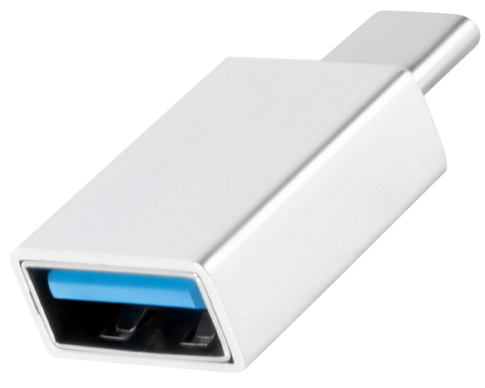 Адаптер moonfish USB-C – USB-A 3.0, серебристый