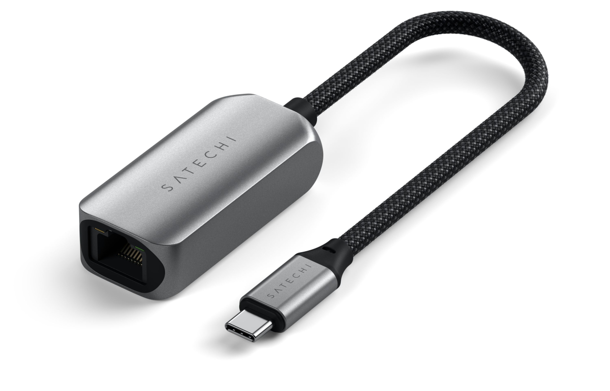 Адаптер Satechi USB-C – Ethernet, серый космос