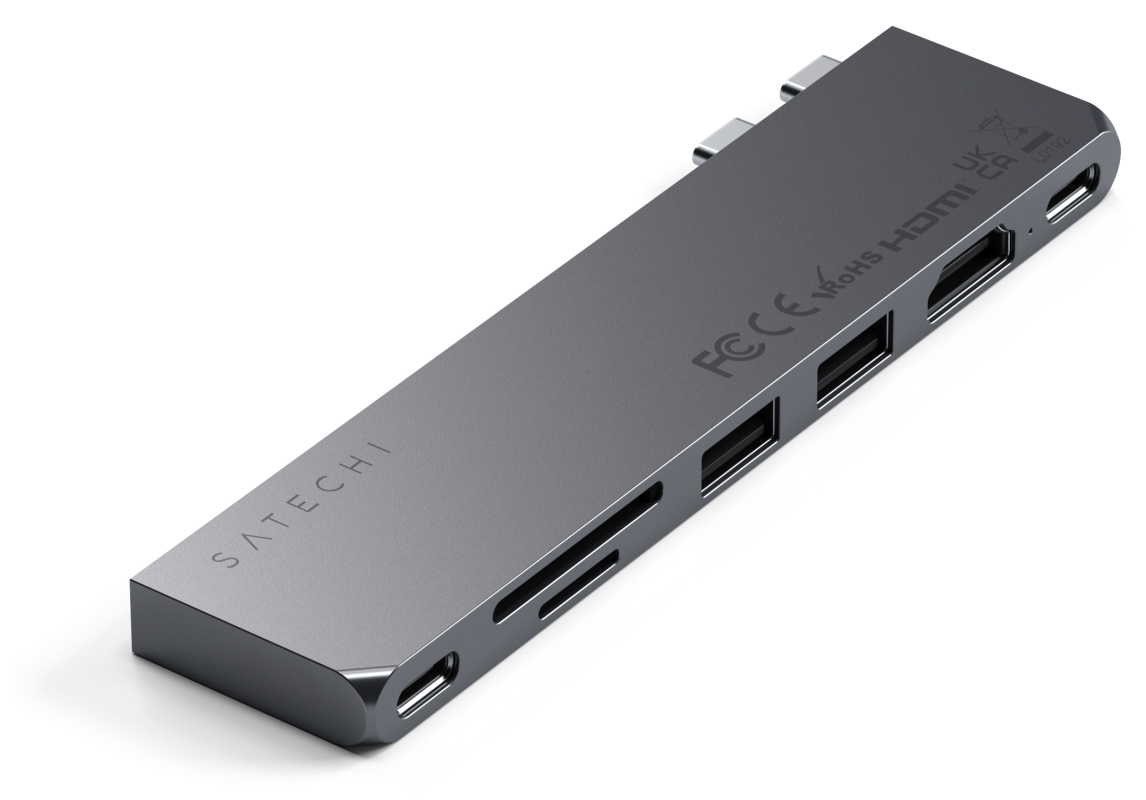 Адаптер Satechi USB-C Pro Hub Slim, серый космос