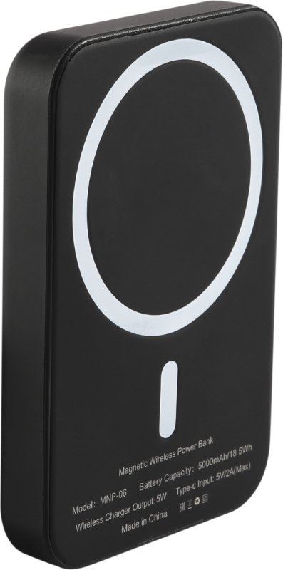 Аккумулятор moonfish MagSafe, 5000 мАч, soft-touch, черный