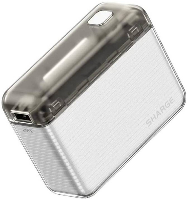 Аккумулятор Sharge Mini PD, QC, 20Вт, 10000mAh, белый