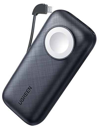 Аккумулятор UGREEN PB111, 2 in 1, 10000mAh, черный