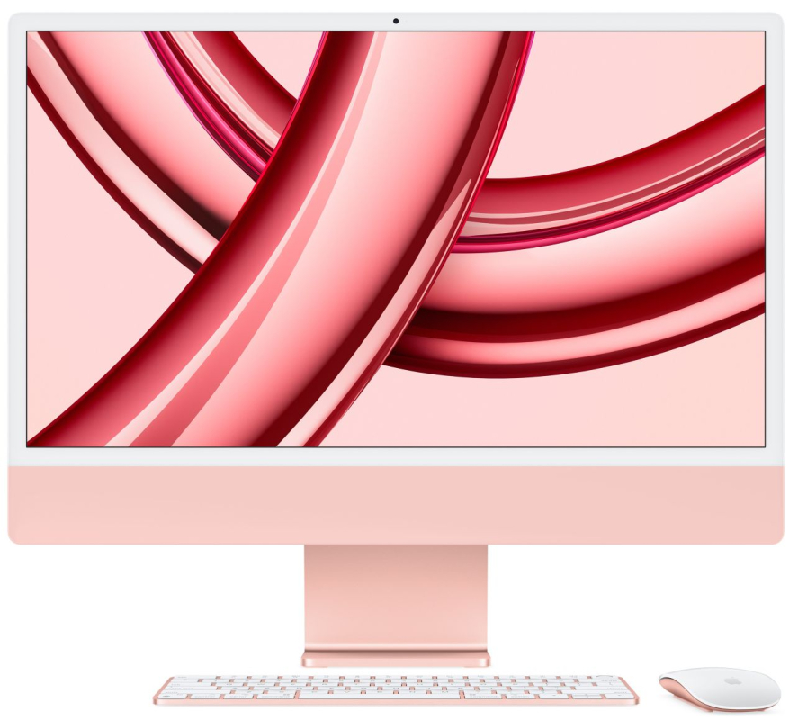 Apple iMac 24″ Retina 4,5K, M3 (8C CPU, 10C GPU, 2023), 8 ГБ, 512 ГБ SSD, розовый