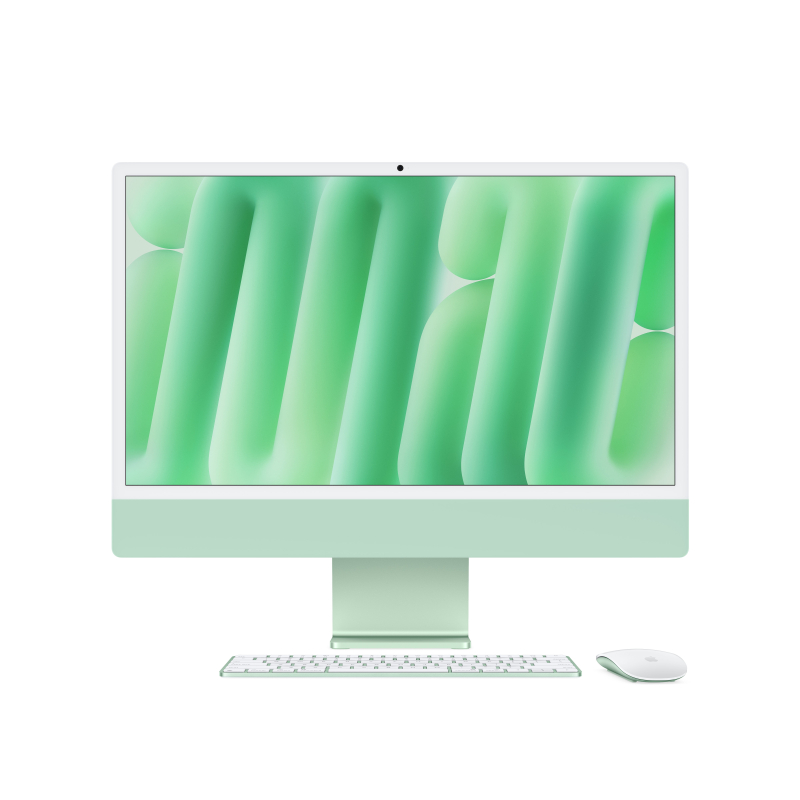 Apple iMac 24″ Retina 4,5K (M4 10C CPU, 10C GPU, 2024), 16 ГБ, 256 ГБ SSD, зеленый