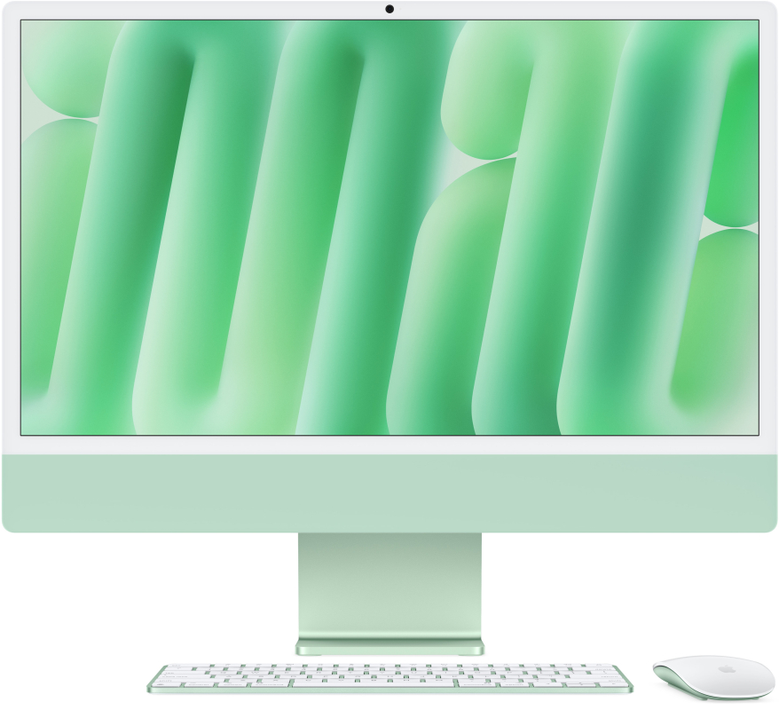Apple iMac 24″ Retina 4,5K (M4 10C CPU, 10C GPU, 2024), 16 ГБ, 256 ГБ SSD, зеленый