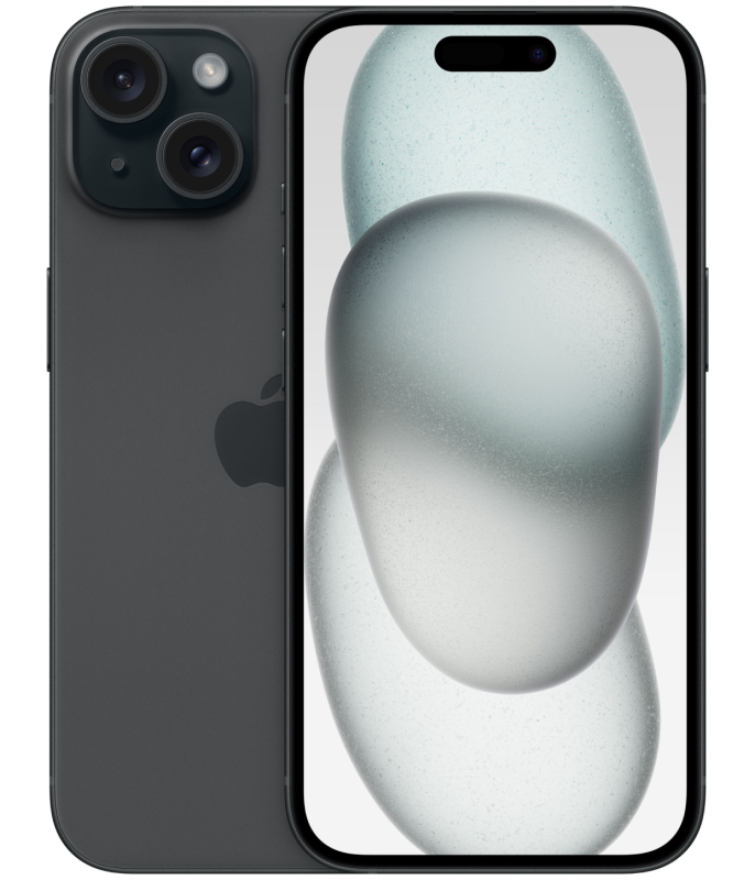 Apple iPhone 15 dual-SIM 256 ГБ, черный