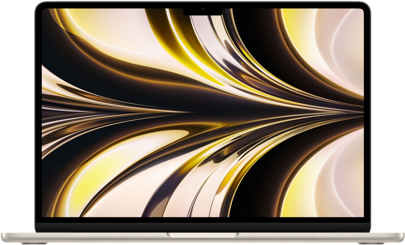 Apple MacBook Air 13″ (M2, 8C CPU/8C GPU, 2022), 8 ГБ, 256 ГБ SSD, «сияющая звезда»