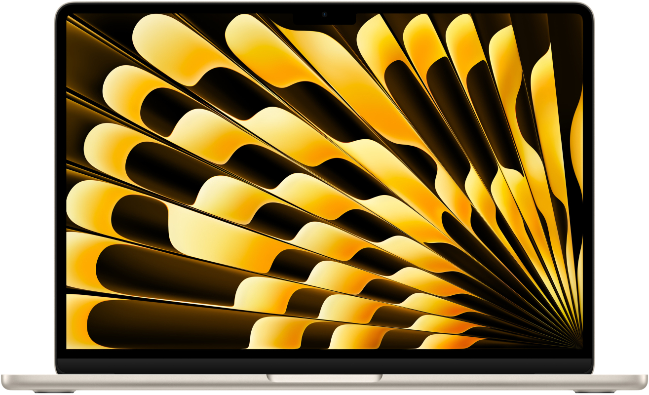Apple MacBook Air 13″ (M3, 8C CPU/10C GPU, 2024), 16 ГБ, 1 ТБ SSD, «сияющая звезда»