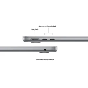 Apple MacBook Air 13″ (M3, 8C CPU/10C GPU, 2024), 16 ГБ, 2 ТБ SSD, «серый космос»