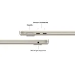 Apple MacBook Air 13″ (M3, 8C CPU/10C GPU, 2024), 8 ГБ, 512 ГБ SSD, «сияющая звезда»