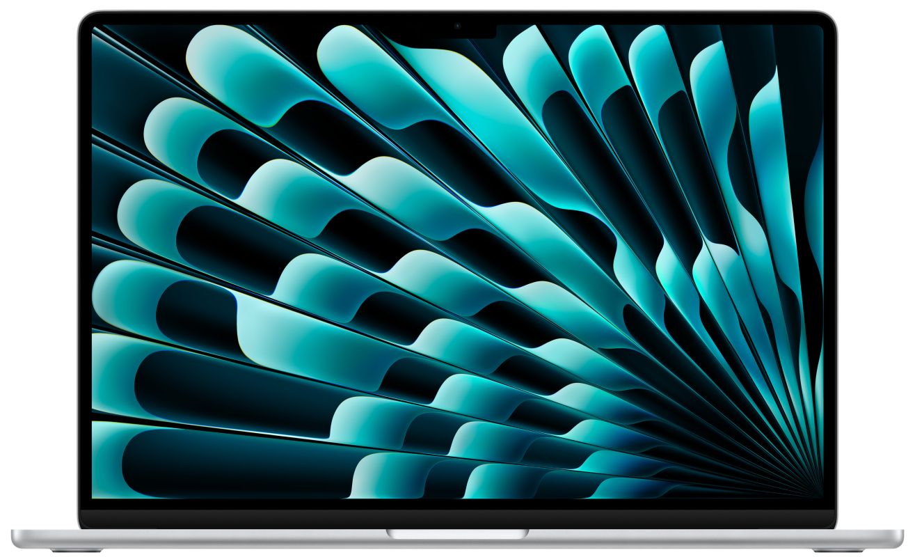 Apple MacBook Air 15″ (M3, 8C CPU/10C GPU, 2024), 16 ГБ, 256 ГБ SSD, серебристый