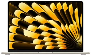 Apple MacBook Air 15″ (M3, 8C CPU/10C GPU, 2024), 8 ГБ, 256 ГБ SSD, «сияющая звезда»
