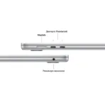 Apple MacBook Air 15″ (M3, 8C CPU/10C GPU, 2024), 8 ГБ, 512 ГБ SSD, серебристый