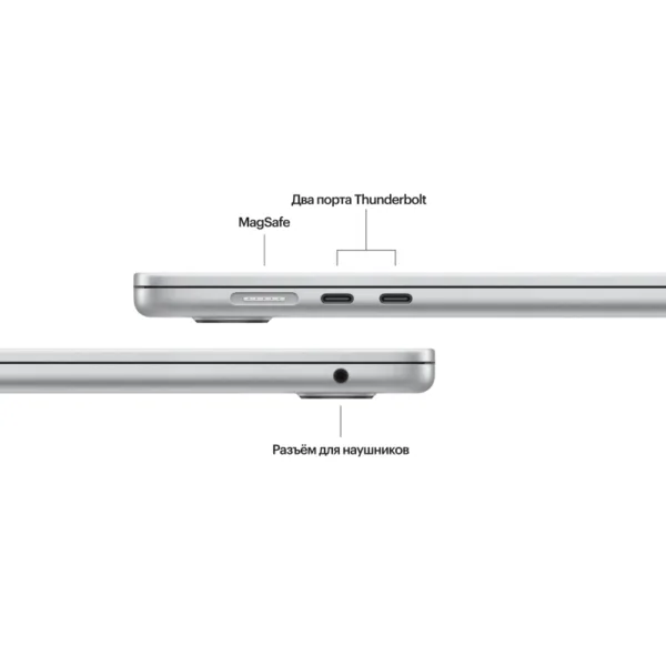 Apple MacBook Air 15″ (M3, 8C CPU/10C GPU, 2024), 8 ГБ, 512 ГБ SSD, серебристый