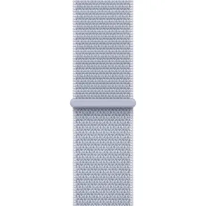 Apple Watch SE 2024, 40 мм, корпус из алюминия серебристого цвета, спортивный браслет дымчато-голубого цвета