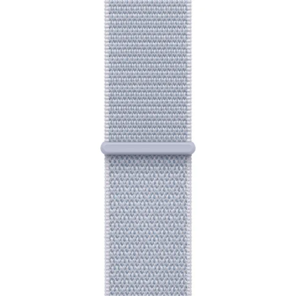 Apple Watch SE 2024, 40 мм, корпус из алюминия серебристого цвета, спортивный браслет дымчато-голубого цвета