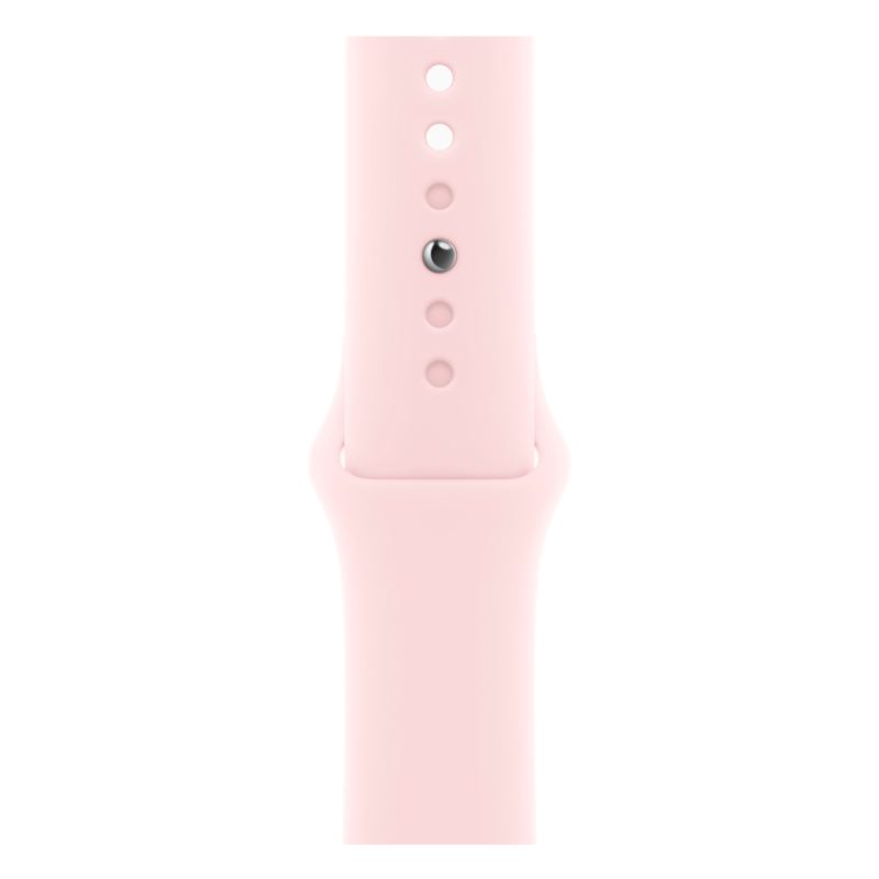 Apple Watch Series 9, 45 мм, корпус из алюминия розового цвета, спортивный ремешок нежно-розового цвета, размер M/L