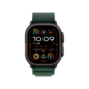 Apple Watch Ultra 2 GPS + Cellular, 49 мм, корпус из черного титана, ремешок Alpine зеленого цвета, размер M