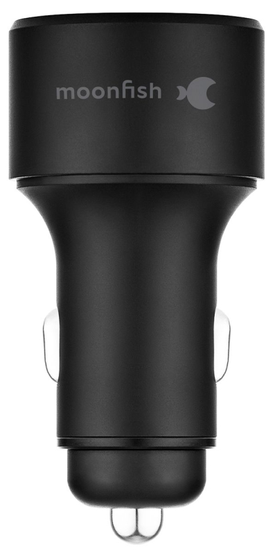 Автомобильное зарядное устройство moonfish 2хUSB-C, PD, 40 Вт, черный