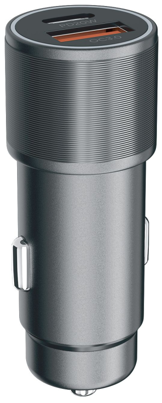 Автомобильное зарядное устройство moonfish USB-A/USB-C, PD, 20 Вт, серый