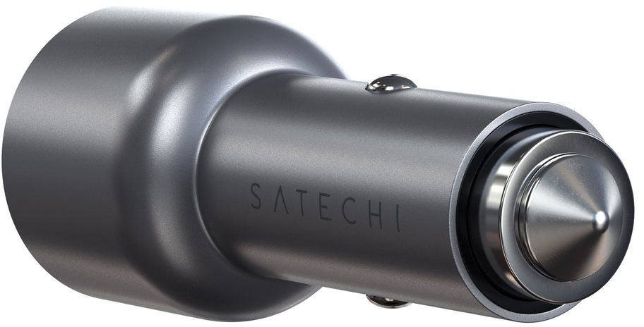 Автомобильное зарядное устройство Satechi Car Charger 2xUSB-C, 40Вт, серый космос