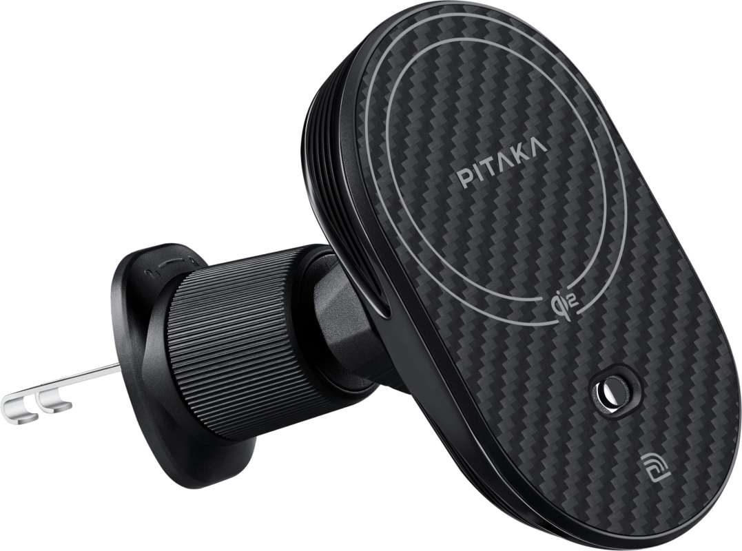 Автомобильный держатель Pitaka MagEZ Car Mount Pro 2, Qi2, черный