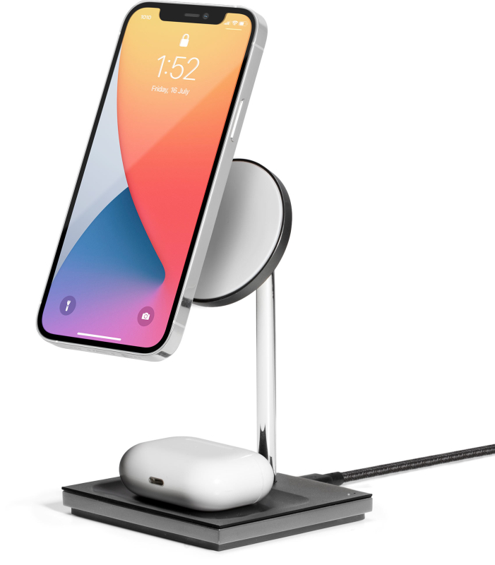 Беспроводное зарядное устройство Native Union Snap Magnetic 2 в 1, 7,5 Вт, черный