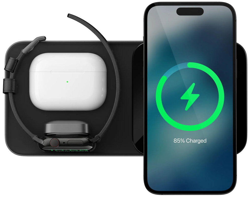 Беспроводное зарядное устройство Nomad Base One Max V2 MagSafe, 15 Вт, черный карбид