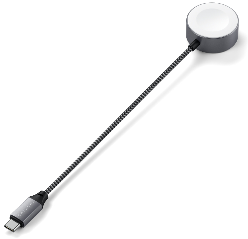 Беспроводное зарядное устройство Satechi для Apple Watch, USB‑C, «серый космос»