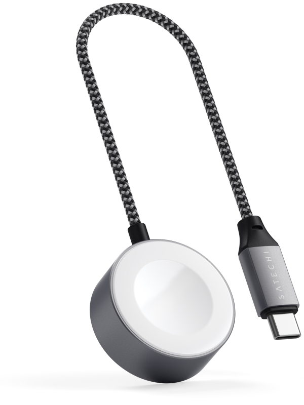 Беспроводное зарядное устройство Satechi для Apple Watch, USB‑C, «серый космос»
