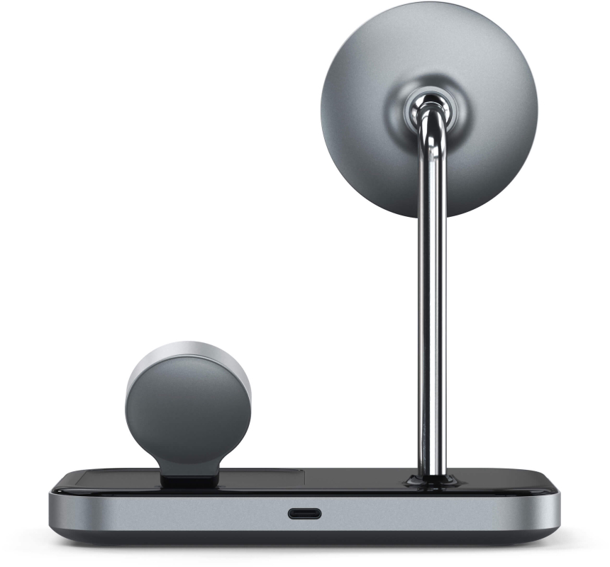 Беспроводное зарядное устройство Satechi Magnetic Wireless Charging Stand 3 в 1, черный