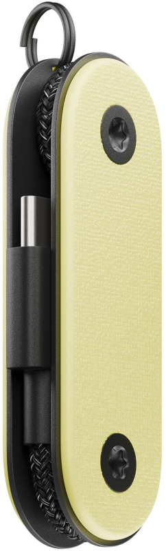 Брелок Native Union Pocket + кабель USB-С – USB-С, пластик, лимонный
