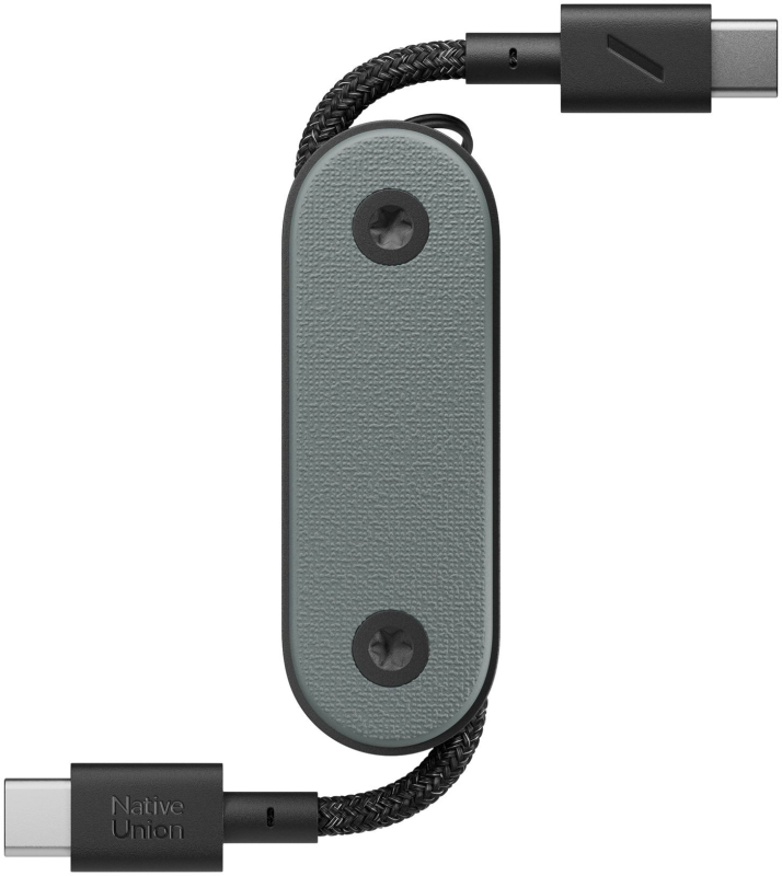 Брелок Native Union Pocket + кабель USB-С – USB-С, пластик, зеленый