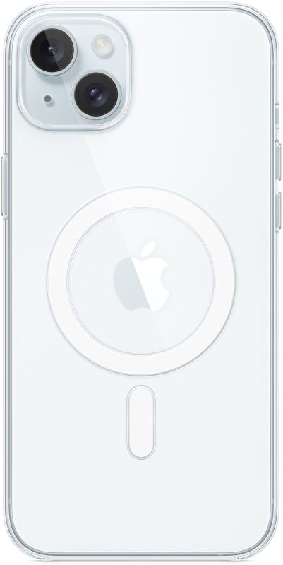 Чехол Apple MagSafe для iPhone 15 Plus, поликарбонат, прозрачный
