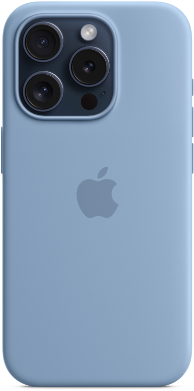 Чехол Apple MagSafe для iPhone 15 Pro, силикон, «морозный голубой»