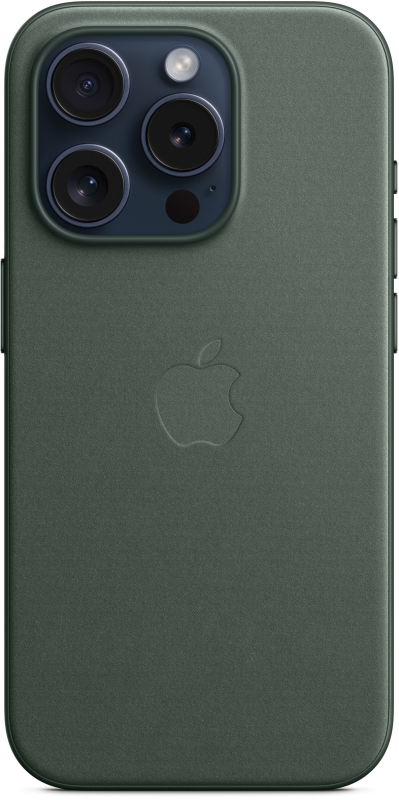 Чехол Apple MagSafe FineWoven для iPhone 15 Pro, зеленый