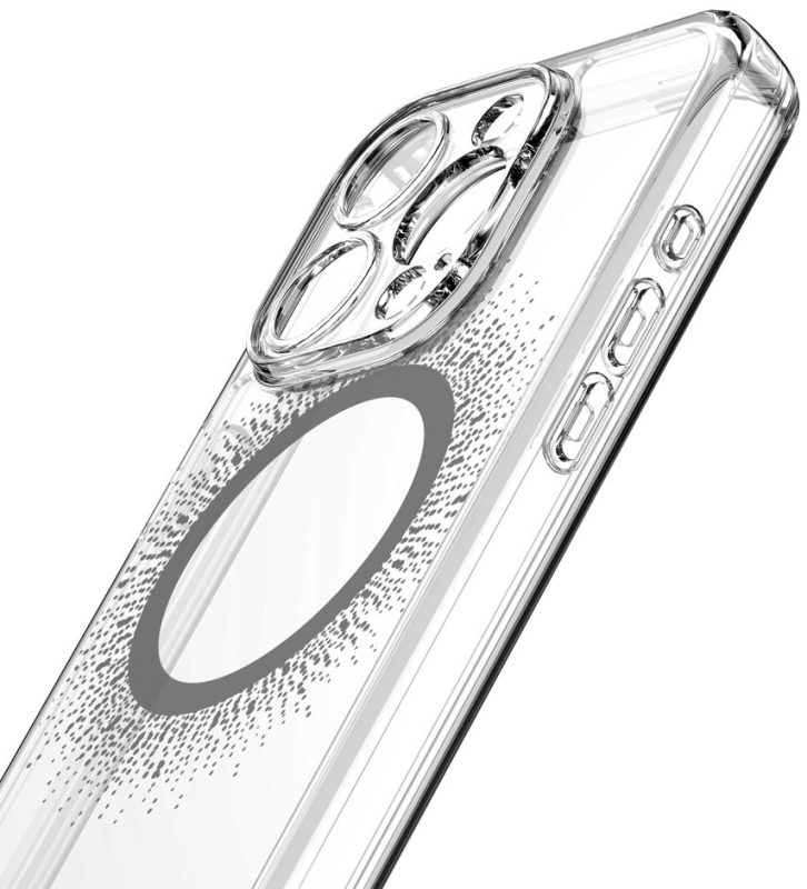 Чехол Avana AURA для iPhone 15 Pro MagSafe, прозрачный/черный