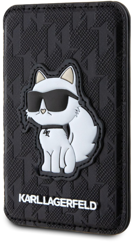 Чехол-бумажник Karl Lagerfeld Saffiano Choupette Cardslot MagSafe, черный
