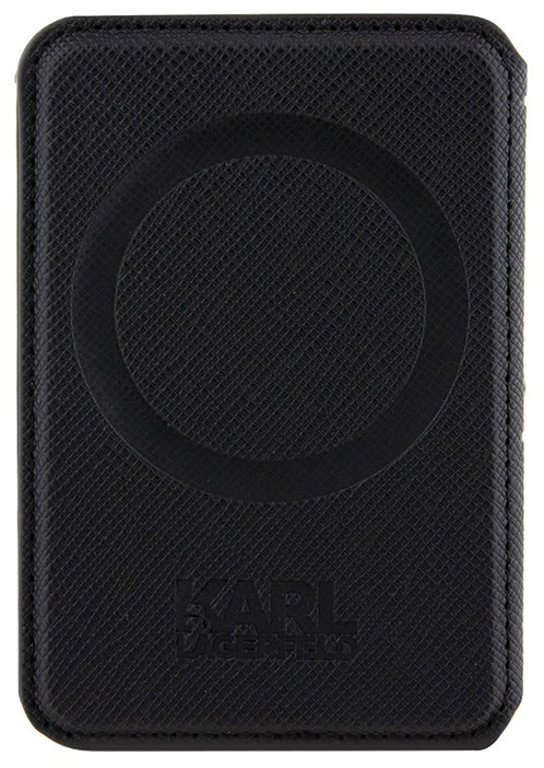 Чехол-бумажник Karl Lagerfeld Saffiano & Choupette Cardslot MagSafe, черный