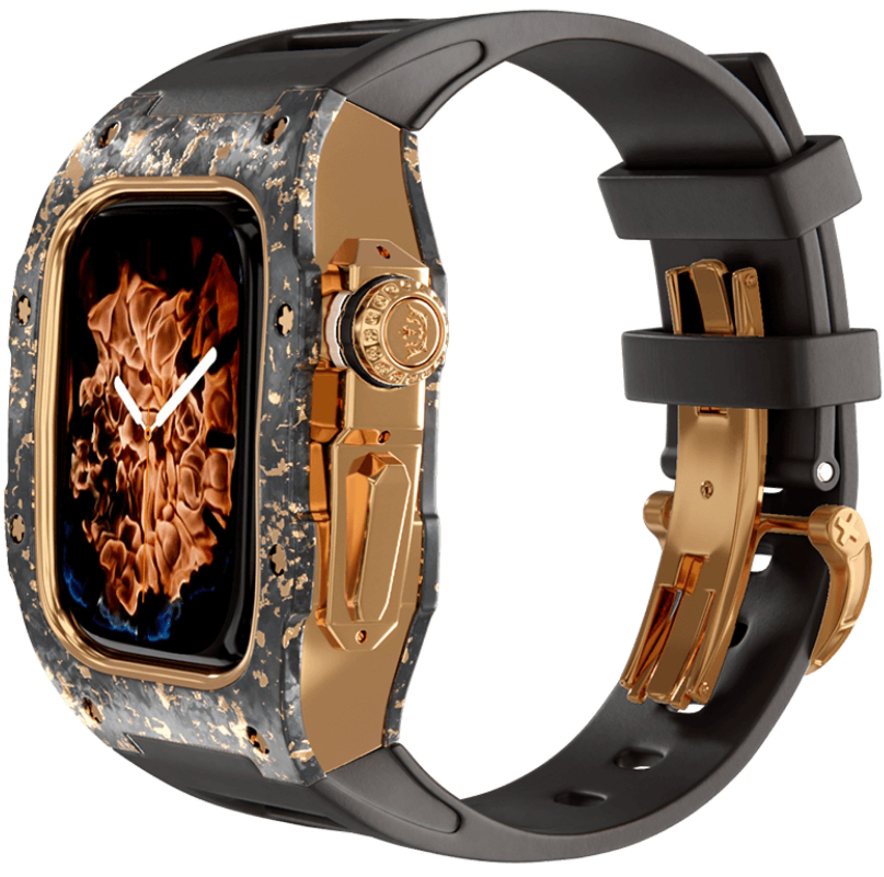 Чехол Caviar Case Extreme Impulse для Apple Watch 45 мм, сталь, черный/золотой