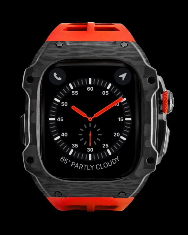 Чехол Caviar Case Rage для Apple Watch Ultra 49 мм, карбон, черный/красный