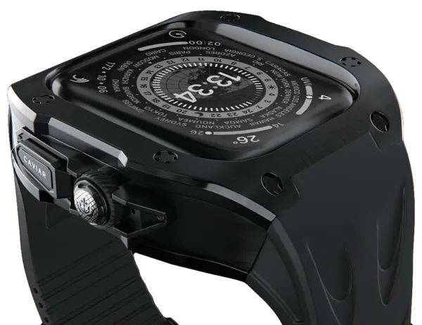 Чехол Caviar Case Supreme Phantom для Apple Watch Ultra 49 мм, титан, черный